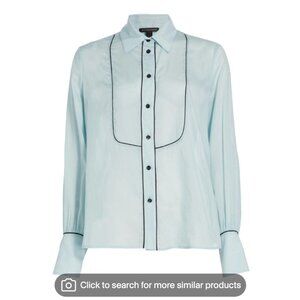 BNWT Kiki De Montparnesse Le Boy Tuxedo Pajama Shirt In Provence